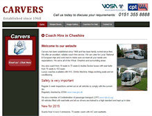 Tablet Screenshot of carverscoaches.co.uk